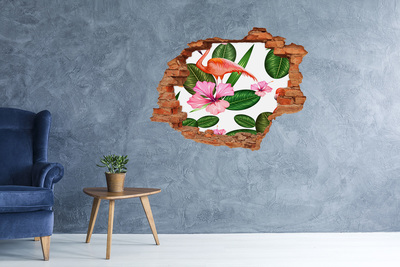 Hole in the wall sticker Tropical paradise behind the wall