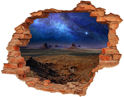 Hole wall sticker Space Landscape in Monument Valley