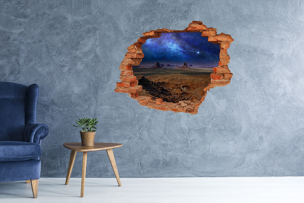 Hole wall sticker Space Landscape in Monument Valley