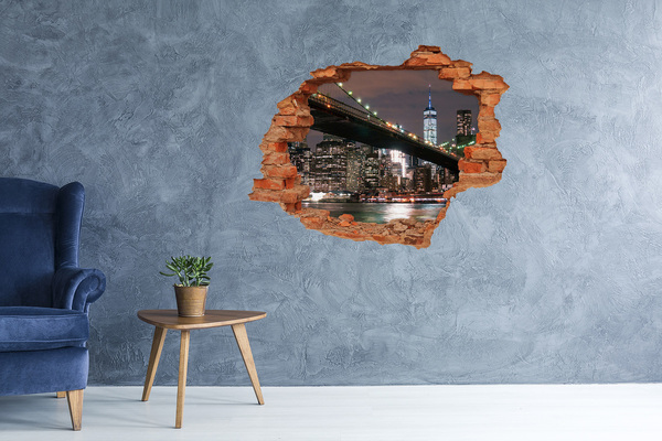 Hole in the wall decal Manhattan New York