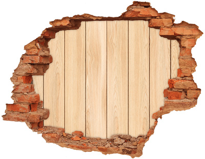 3D wall hole Wooden background