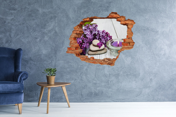 3D wall hole A floral oasis of peace