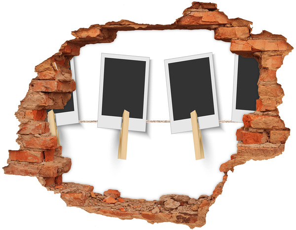 Hole in the wall decal Photo frames