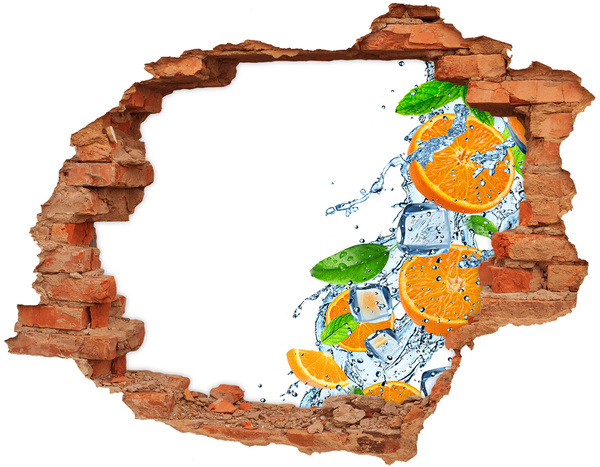 Hole in the wall decal Oranges