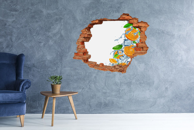 Hole in the wall decal Oranges