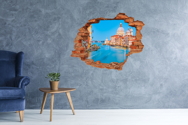 Hole in the wall sticker View of Venice