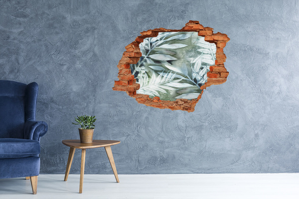 Hole wall sticker Leaves