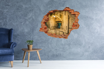 Hole wall sticker Peille at night France