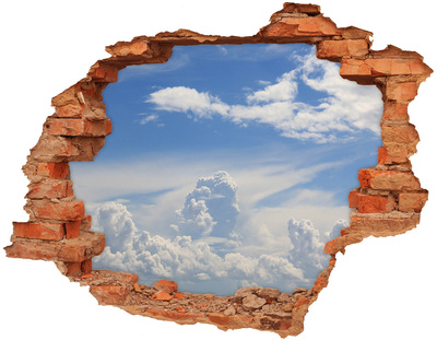 Hole wall sticker The sky is full of clouds
