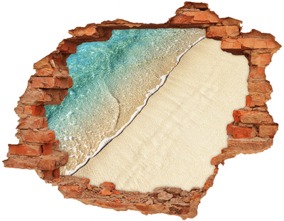 Hole wall sticker Caribbean Beach Through a Hole in the Wall