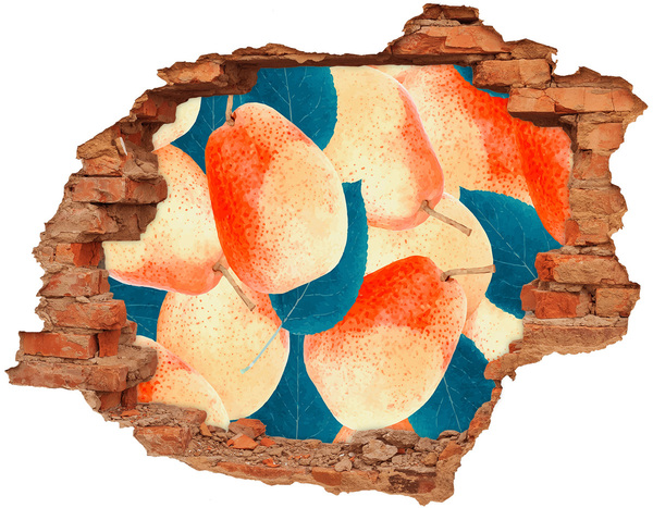 Hole wall sticker Fruit paradise behind the wall
