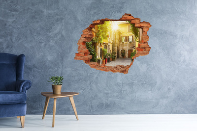 Hole in the wall sticker Italian streets