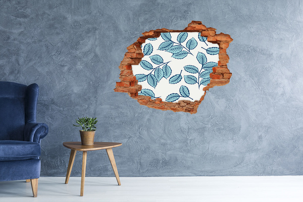 Hole in the wall sticker Leaves