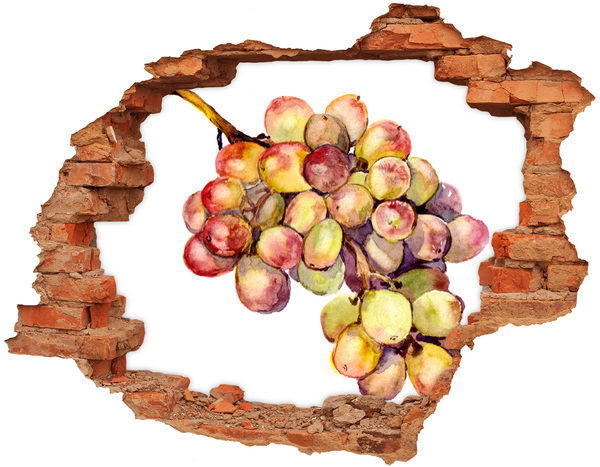 Hole in the wall sticker Bunch of grapes