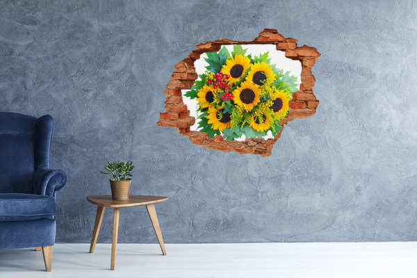 Hole in the wall decal Hole in the Wall Flower Bouquet