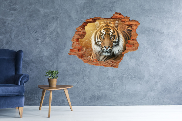 Hole in the wall sticker Tiger in a Hole in the Wall