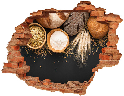 Hole in the wall decal Bread and wheat