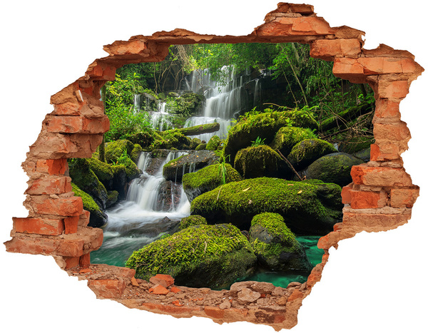 Hole in the wall decal Waterfall in the forest