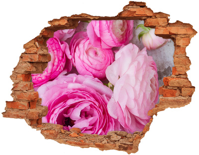 Hole in the wall decal Wild roses