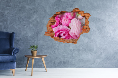 Hole in the wall decal Flowers in a hole in the wall