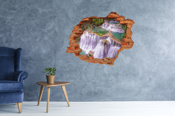 Hole wall sticker Waterfalls in Paradise