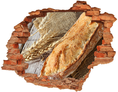 3D wall hole Fresh baguette