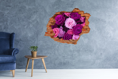 Hole in the wall decal Roses