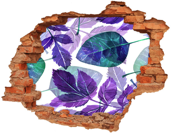 Hole in the wall decal Colorful leaves