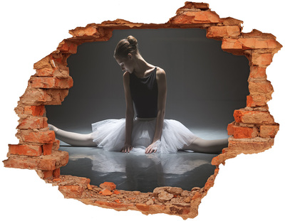 Hole in the wall sticker Dancer in a ballet pose