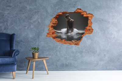 Hole in the wall sticker Dancer in a ballet pose