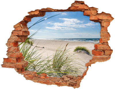 Hole in the wall decal View of the beach