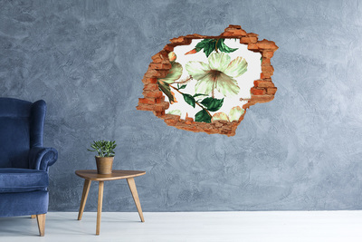 Hole wall sticker Hibiscus flowers