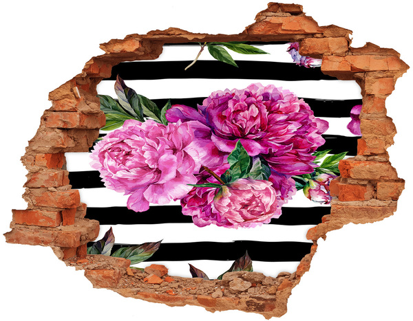 Hole wall sticker Hole in the Wall Floral Mural