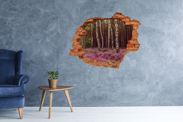 Hole wall sticker Forest Oasis in the Hole