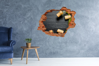 Hole in the wall decal Wine and grapes