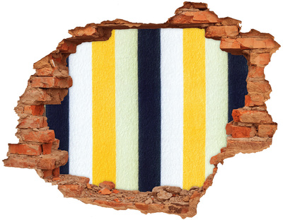 Hole wall sticker Colorful stripes in concrete