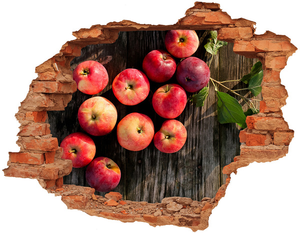 Hole in the wall sticker Apples on the table