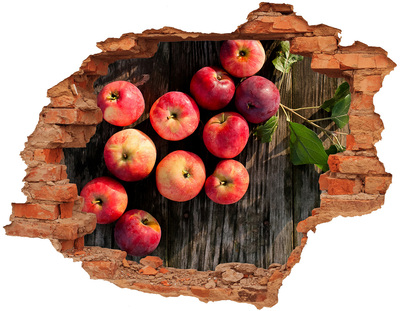 Hole in the wall sticker Apple paradise in ruins