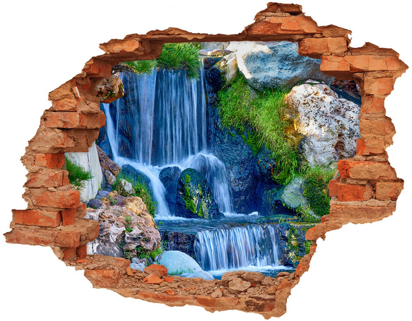 Hole in the wall decal A waterfall in a green setting