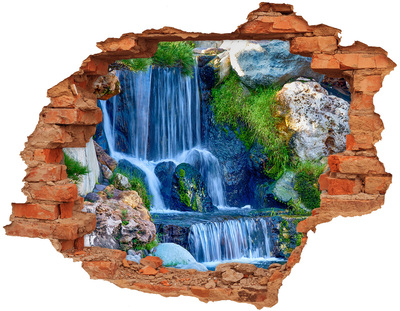 Hole in the wall decal A waterfall in a green setting