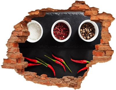 Hole in the wall sticker Spices and chillies