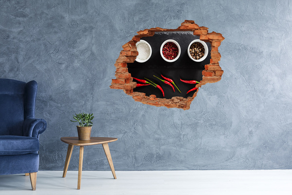 Hole in the wall sticker Spices and chillies