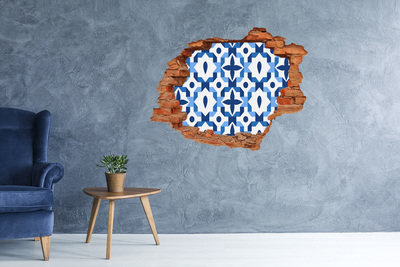 Hole in the wall sticker Geometric background