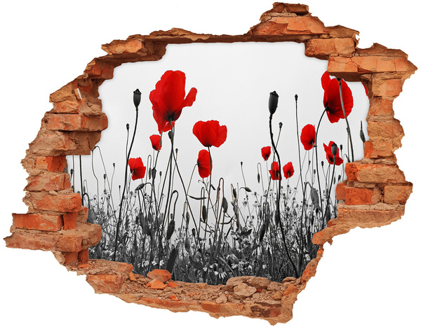 Hole in the wall sticker Flowers in the ruins
