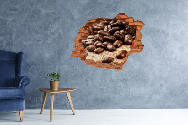 Hole in the wall sticker Coffee beans