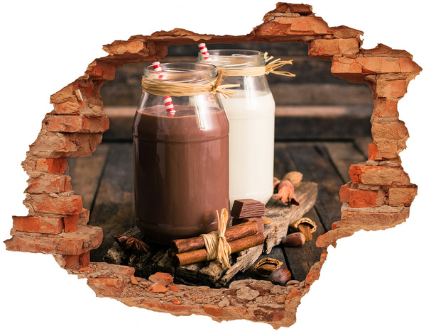 3D wall hole Chocolate delicacies in a natural setting