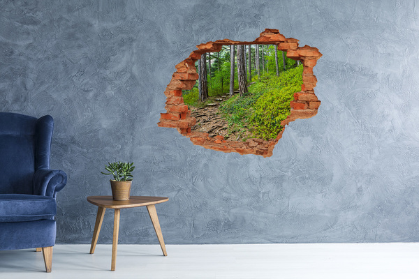 Hole wall sticker Forest track