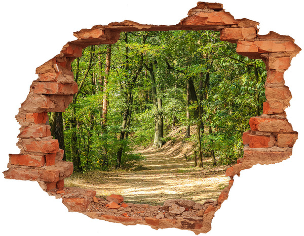 Hole wall sticker Green Forest in a Hole in the Wall