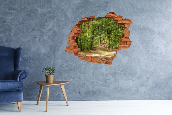 Hole wall sticker Green Forest in a Hole in the Wall