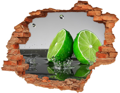 Hole wall sticker Fresh limes in action